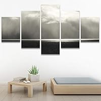 SIGNWIN 5 Panel Canvas Wall Art Modern Art Beach Coastal Expressive Global Multicolor Photography for Home Decorations Ready to Hang - 60