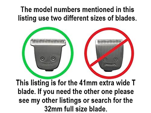 Trimmer Replacement Extra Wide 41mm T Blade for Philips Norelco Multigroom MG5750 MG5760 MG7750 MG7770 MG7790 MG7791 MG7796 with Small Bottle of Oil