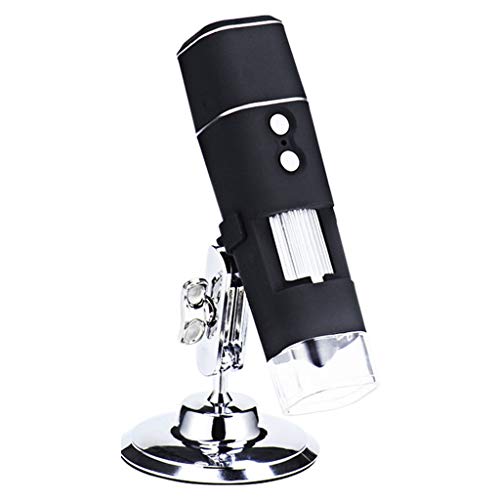 WiFi Microscope Digital Mini Camera 1000x Magnification Full Hd with 8-LEDs Metal Stand,tragbar mit 1080P-Auflösung, für Android und iOS Smartphone