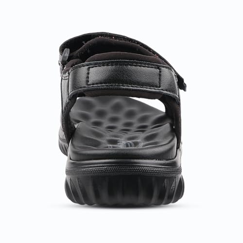 Image of Medifeet Men's Sport Sandals, Adjustable Straps, Comfort Platform Sole (BLACK, UK Footwear Size System, Adult, Men, Numeric, Medium, 7)