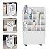 CNCEST Blueprint Storage Rack,20 Slots Mobile Blueprint Storage Cabinet,Roll File Organizer Cart for Construction Plan Map Poster Architectural,Blueprint File Holder for Home,Office (White, 20 Slots)