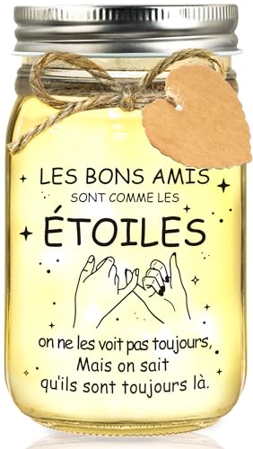 Hiipeefeel Cadeau Meilleure Amie Femme, LED Lampe Bouteille, Idee Cadeau Anniversaire Amie, Noel Femme Copine Amitié Ami