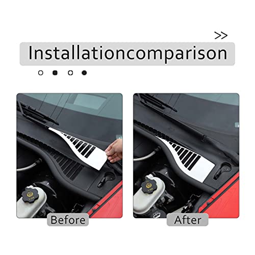 Image of Engine Bay Panel Cover for C6 Corvette 2005-2013, Stainless Steel Rear Engine Cover Guards Protector Splash Shield, Fuse Box Cover (Type H Engine Water Guidance Sink)