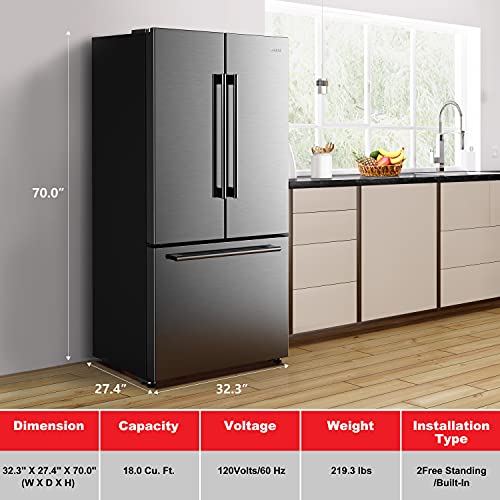 Galanz GLR18FS2K18 Glr18Fs5S16 French Door Refrigerator thumb #6