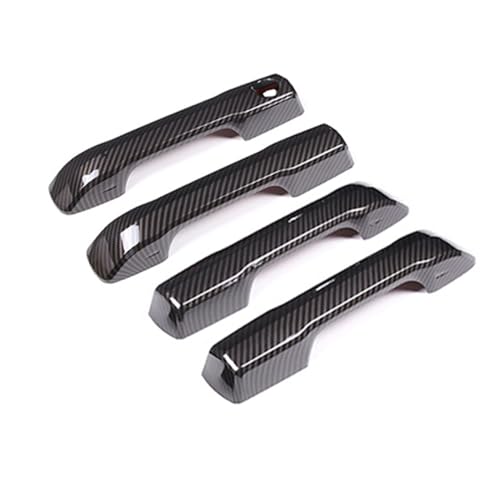 Cubierta de manija de puerta en fibra de carbono elegante para Toyota Sequoia XK80