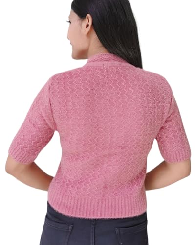 Image of Women's Hosiery Woolen Solid Half Sleeve Sweater Blouse