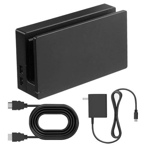 Image of BUERTT TV Dock Station for Switch,Replacement 3 in 1 TV Base Docking Station Set with Original IC Module,AC Charger,HDMI Cable Accessories for Switch Console