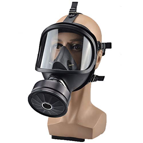 Preisvergleich Produktbild LIGHTOP Gasmaske Militärische Sicherheit Atemschutzmaske Vollgesichtsschutz Pestizid Formaldehyd Toxisches Gas Anti Virus Aktivkohlefilter Industrielle