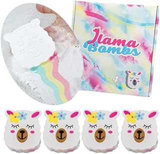Rainbow Llama Bombs Gifts Set - X4 Special Effects Bath Bombs , Gift Sets, Perfect for Birthdays, Christmas, or Any Other Occasion. Gentle on Skin, Vegan Friendly and Cruelty Free., Multicolor