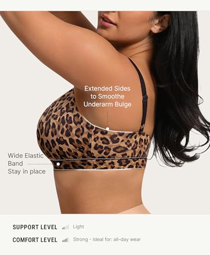 Image of FeelinGirl Seamless Bras Wireless Bralettes for Women, No Wire Unlined Comfort Soft for Sleep, Everyday Bras