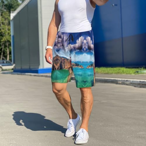 San Francisco Bridge Men's Comfortable Lounge Shorts with Pockets - Lightweight Breathable Pajama Pants for Relaxation4