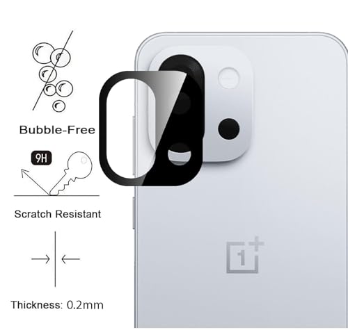 Image of PreCure 2-Pack Camera Lens Protector for OnePlus 13S / 13T | Tempered Glass Camera Guard (Black) | Scratch Resistant, 9H Hardness, Ultra HD Clarity, Case Friendly [Does Not Affect Imaging]