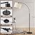 Luvkczc 71" Arc Floor Lamps for Living Room, Standing Lamp with Adjustable Lamp Head, Tall Pole Lamp with Foot Switch, Arched Reading Light for Bedroom, Office, 9W 3 Color Temperatures Bulb Included