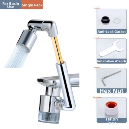 Extensor de grifo giratorio de cobre con doble chorro y filtro para sedimentos 3
