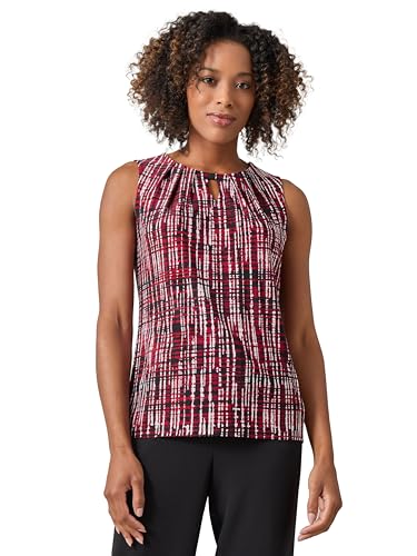 Kasper Women's Printed Ity Sl Pleat Neck with Hardware