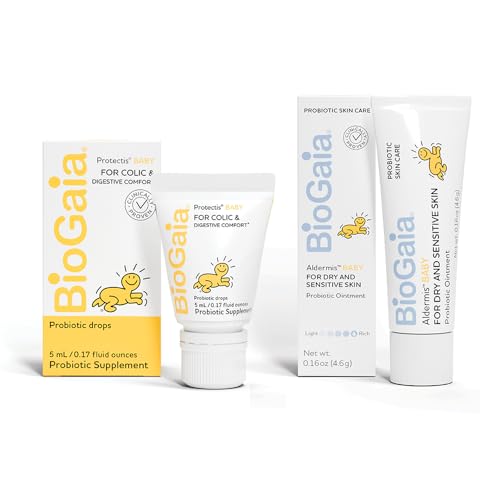 BioGaia Baby Probiotic Essentials For Digestive & Skin Health | Drops Ease Colic, Gas & Tummy Issues | Ointment Soothes & Hydrates Dry, Irritated Skin