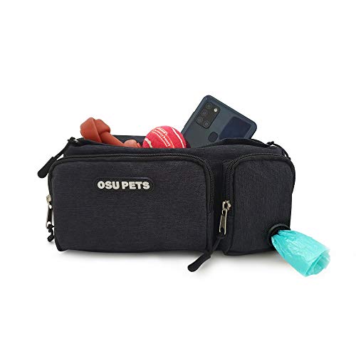 OSU PETS Dog Treat Pouch, Easily for Walking with Dogs, Men & Women, Unisex, Fanny Pack and Waste Bag Dispenser, Large Capacity, Gift for Dog Mom and Dad