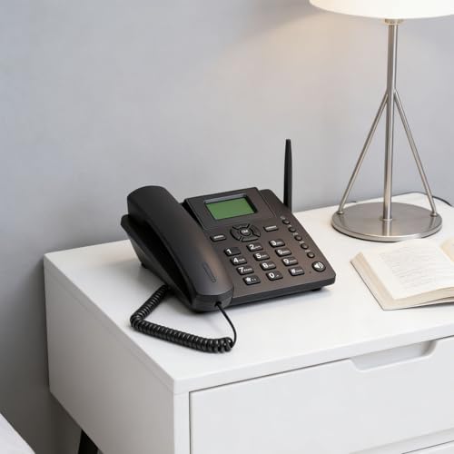 Teléfono fijo inalámbrico Yunseity GSM clásico de escritorio miniatura 3
