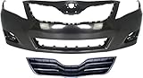 Garage-Pro Front Grille Assembly Kit For 2010-2011 Toyota Camry Accessories Chrome Shell, Painted Black Insert, Bumper Cover, For Base/LE/XLE Models, USA Built Vehicle