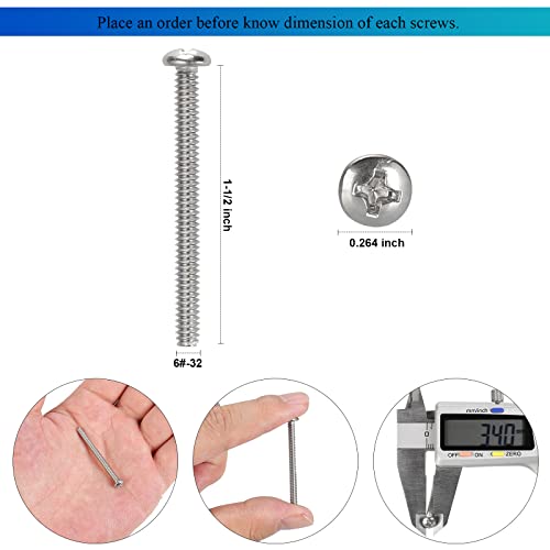 image for HanTof 50Pcs Extra Long Outlet Screws,Electrical Switch and Receptacle