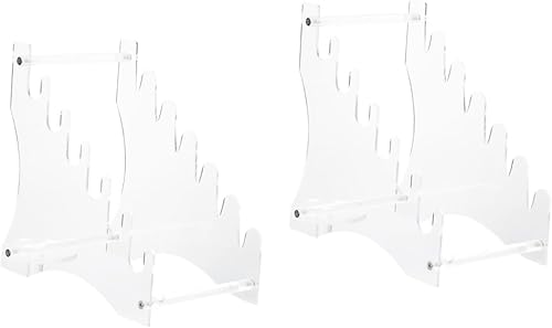 BESTonZON 2 juegos de estante organizador estante transparente soporte de exhibiciĂłn de herramienta cortador de metal cuchillo vitrina cuchillo BESTonZON 2 juegos de estante organizador estante transparente soporte de exhibiciĂłn de herramienta cortador de metal cuchillo vitrina cuchillo