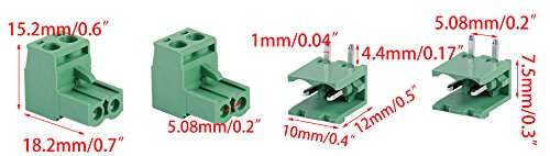 Aexit 10pcs 2 Audio & Video Accessories Positions 2.54mm PCB Board Screwless Spring Connectors & Adapters Terminal Blocks