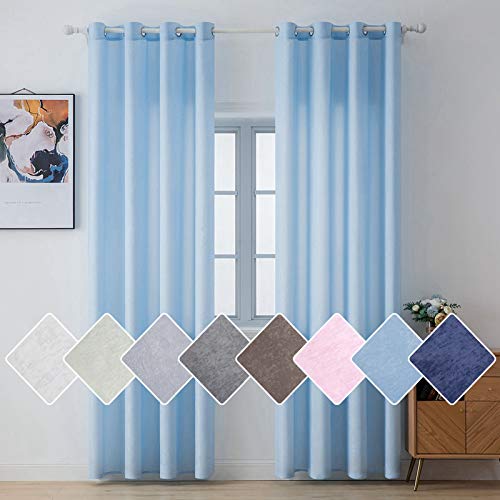 MIULEE Vorhang Halbtransparent mit Ösen, Sehr Weich Gardinen mit Einer...