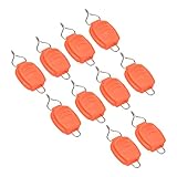 PATIKIL Fishing Line Holder, 10 Pack Baitcasting Reel Fishing Line Holder Clip Buckle Stopper Line Keeper Accessories, Orange