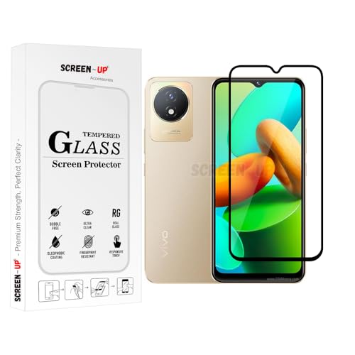 Image of ScreenUp Tempered Glass For vivo Y02t - Ultra Clear, 9H Scratch Resistant, Full Coverage, Easy Install Screen Protector