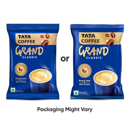 Image of Tata Classic Instant Coffee, 50g Pouch, Chicory Mix With Strong Taste & Rich Aroma, With Flavour Locked Decoction Crystals (Pack of 3)