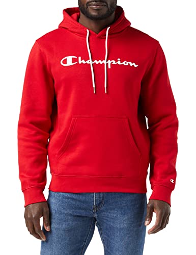 Champion Men's Legacy Classic Logo 214743 Hooded Sweatshirt, Red, M