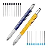 【Zusätzliche Geschenk】: 20 Ersatzmienen lagen bei. Genug Ersatzminen damit man diesen Kugelschreiber auch lange genug verwenden kann. (10stk Schwarz und 10stk Blau).