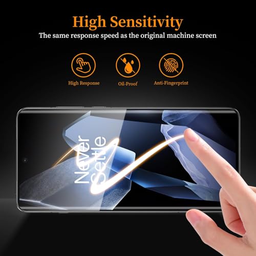Image of PreCure [2 Pack] Tempered Glass Screen Protector for OnePlus 13 - Full Glue Edge-to-Edge 5D Curved Black Border, HD Clear, Scratch Resistant, Bubble-Free, Case Friendly
