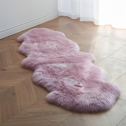 ムートンラグ 天然羊毛100% オーストラリア産 ムートン 長毛 高級ムートンラグ ファーラグ 防ダニ抗菌加工 ラグマット ファー マット フリースラグ マット カーペット もこもこ柔らかい 北欧 高密度 キャンプ ピースラグ 毛足約50~70mm 毛皮ラ
