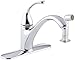 KOHLER K-10412-CP Fort? 4-Hole Kitchen Sink Faucet with 9-1/16" Spout, Matching Finish Sidespray, Single Lever Handle, Polished Chrome
