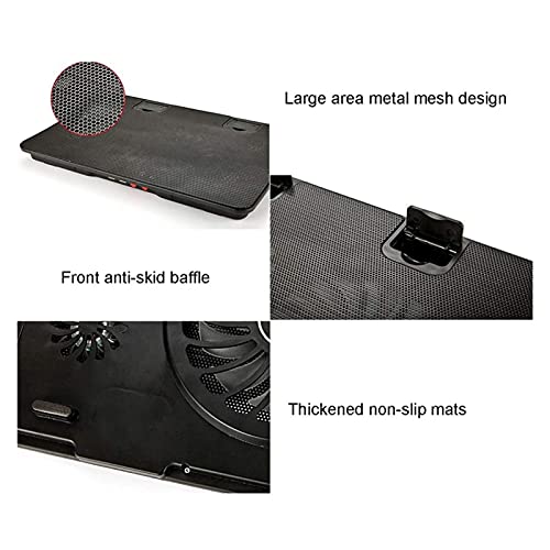 Base de refrigeración para notebook 12-15.6" 5 ventiladores LED miniatura 6