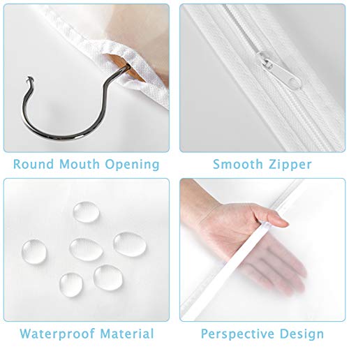 PetsHome Garment Bags, Garment Clothes Covers, 24'' x 40''(Pack of 5) Breathable Clear Garment Full Zipper Bags for… - Image 3