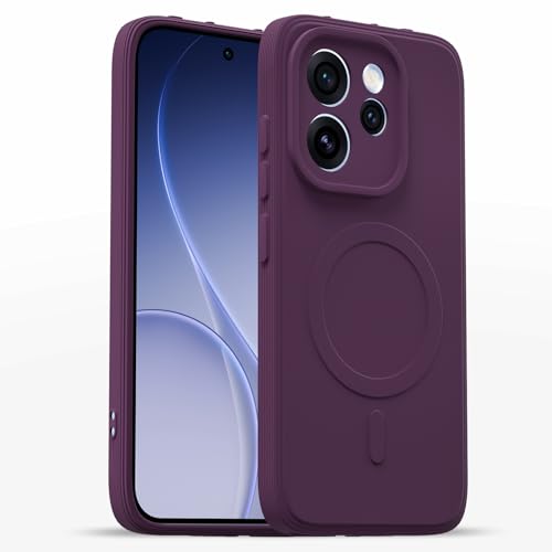 Image of Pikkme Back Cover for Oppo Reno15 Pro 5G Soft Matte Silicone Mag-Safe Design (Mag-Safe Not Support) Camera Protection | Slim Fit Bumper Cover (Purple)
