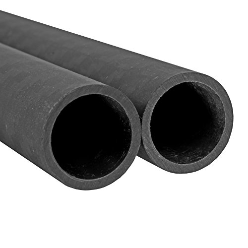 Image of Pair of 12 inch Heavy Duty Lightweight 15mm Carbon Fiber Rods with 1.5mm thick walls
