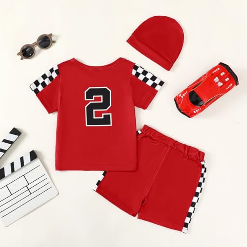 Baby Boy 2nd Birthday Outfit - Toddler Two Year Old Race Car Driver Shirt - Second Birthday Clothes3