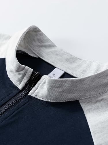 Image of FN3 Men's Half-Zip Color Block RegularFit T-Shirt|| Raglan Style || Casual Streetwear Tees