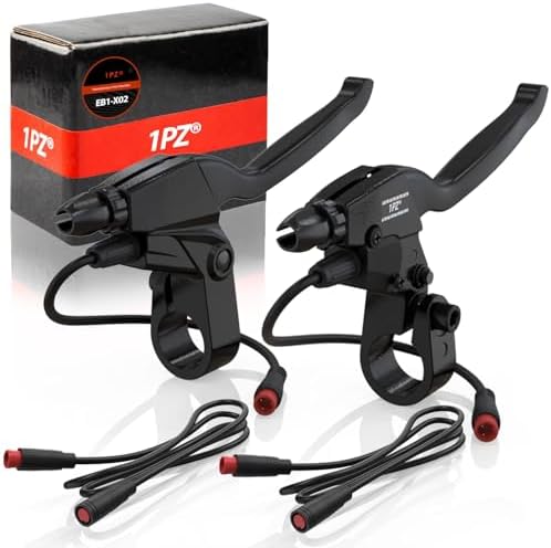 1PZ EB1-X02 Durable Waterproof 2 pin Connector 2 Wires Left & Right Electronic Brake Lever Accessories for Electric Bicycle E-Bike Scooter (1 Pair)