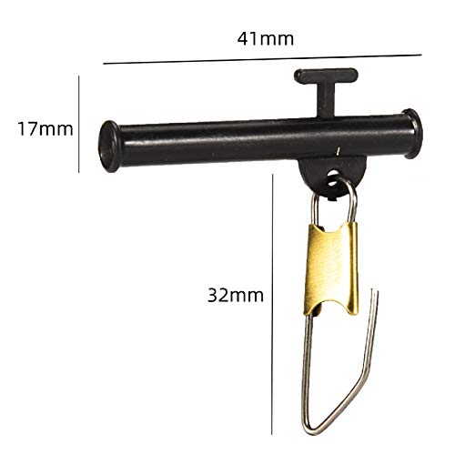 Balança de pesca, 10 peças de equilíbrio portátil de plástico com pinos de aço inoxidável - Preto