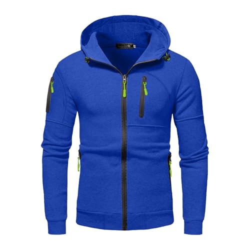 Men's Hoodies Full Zip Casual Cotton Hooded Fleece Drawstring Hoodies Pullover Sweatshirts Casual Long Sleeve Shirts2
