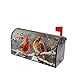 Winter Cardinal Birds Mailbox Cover Winter Mail Box Covers Holly Berry Branches Snow Magnetic Mailbox Wraps Post Letter Box Wrap 18X 21 for Garden Outdoor Decor