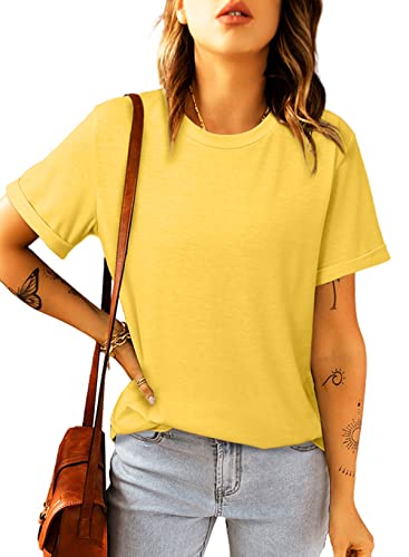 Suncife Lässiges Damen-T-Shirt mit Rundhalsausschnitt, für den...