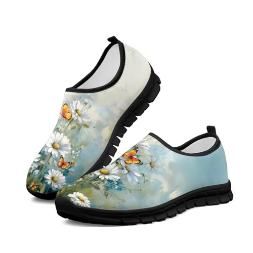 Image of Womens Slip On Walking Shoes Non Slip Loafer Breathable Holiday Travel Shoe Lightweight Casual Low Top Sneakers SizeUS 5.5-11.5