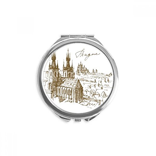 Miroir rond Prague souvenir de voyage idéal comme idée cadeau beauté et culture