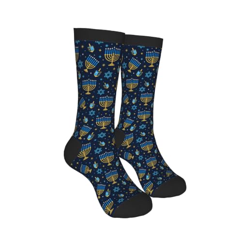 oyebn Hanukkah Novelty Socks Funny Crew Socks For Men Women Gifts