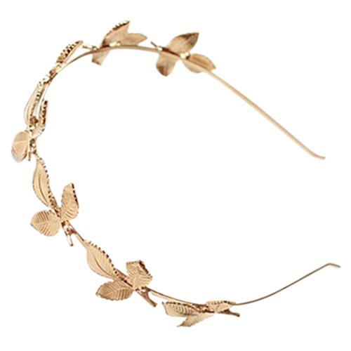 uyhghjhb Dulce Mujeres Pelo Aro Diadema Moda Color Dorado Hojas Diadema de Aleación de Cabello Regalo Regalo Cover